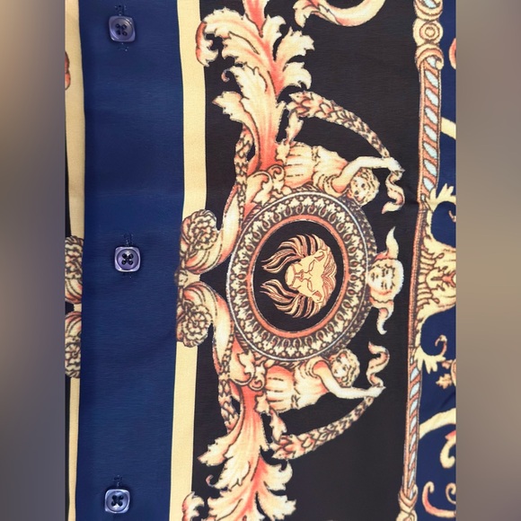 NWOT Luxe Inspired Baroque Scrollwork, Medallions, Regal Lion Motif Print Medium - Picture 7 of 9